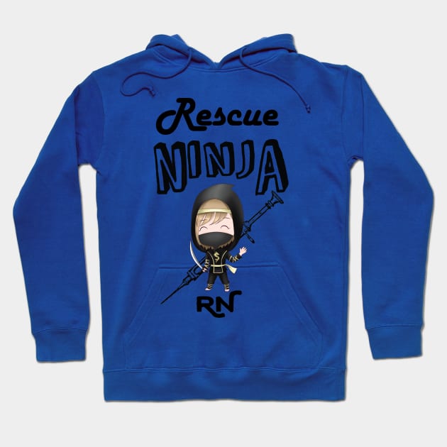 Rescue ninja RN - men -nurse nursing lvn lpn nurse practitioner Hoodie by papillon